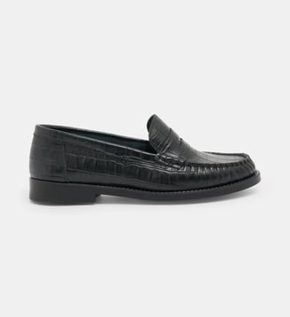 Mocassins en cuir Elenou - Mellow Yellow - Noir foncé