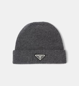 Bonnet en laine et cachemire - Prada - Gris
