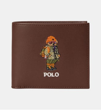 Portefeuille en cuir signature - Polo Ralph Lauren - Marron