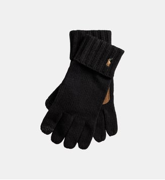 Gants tactiles en mérinos - Polo Ralph Lauren - Black