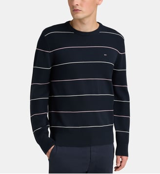 Pull Ray Line - Eden Park - Bleu marine