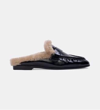 Mocassins mules Theo Black Suede Studio