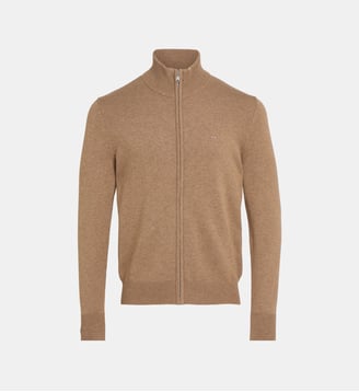 Cardigan zippé à col montant Edinburgh - Eden Park - Beige moyen