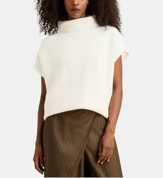 Pull sans manche Benson avec découpe ajourée - Karma Koma - Vanille