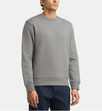 Sweat-shirt Basic Fleece - Eden Park - Gris chiné