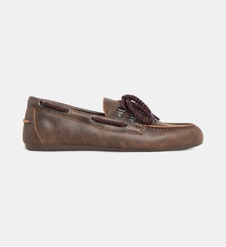 Loafers Tana cuir vieilli - Bibi Lou - Marron