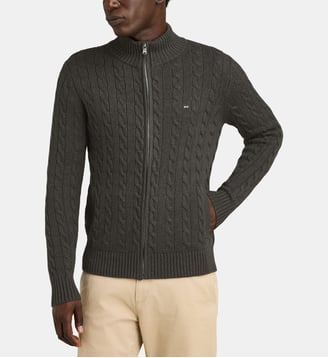 Gilet cardigan zippé Honer - Eden Park - Gris foncé
