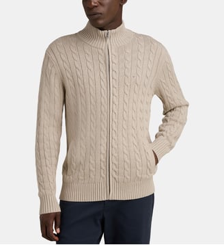 Gilet cardigan zippé Honer - Eden Park - Écru