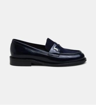 Mocassins Duedi en cuir et velours - Jonak - Marine