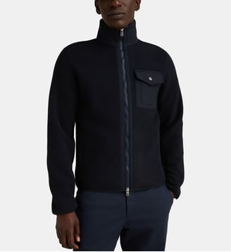 Sweat zippé Amphytrion - Eden Park - Bleu nuit