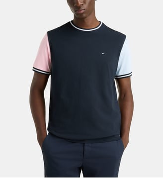T-shirt droit Dolce Vita coton stretch - Eden Park - Bleu marine