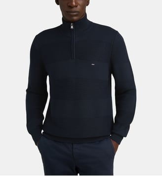 Pull Brighthoney à col rond - Eden Park - Bleu nuit