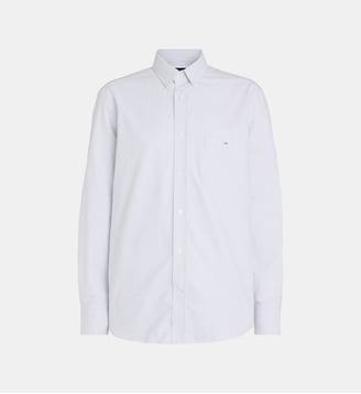 Chemise droite Raiser stripe coton - Eden Park - Bleu ciel