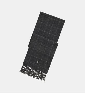 Écharpe en laine mélangée - Polo Ralph Lauren - Charcoal et grey