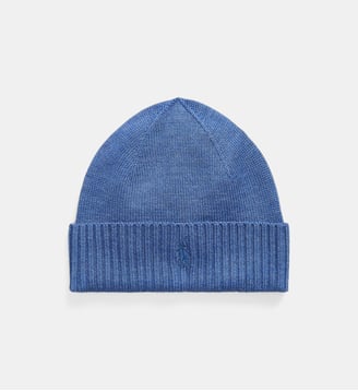 Bonnet en laine à poney distinctif - Polo Ralph Lauren - Bleu