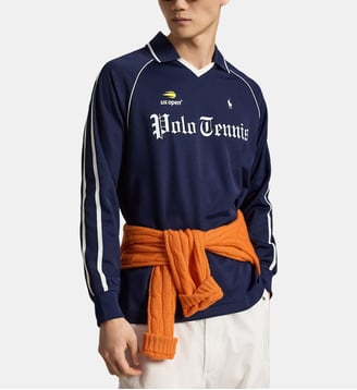 Sweat polo Us open droit signature - Polo Ralph Lauren - Bleu marine