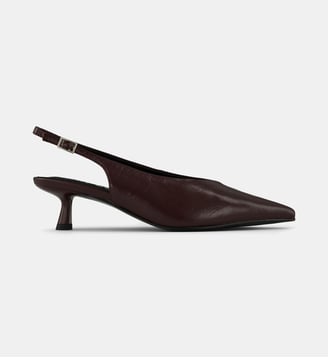 Slingbacks Tiare cuir froissé - Bibi Lou - Burgundy