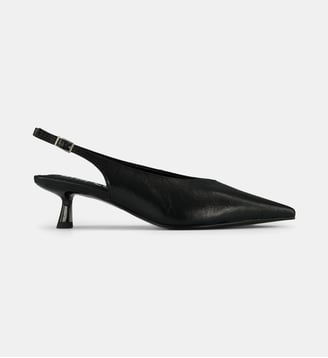 Slingbacks Tiare cuir froissé - Bibi Lou - Noir