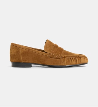 Mocassins Lyra à bout carré cuir suède - Bibi Lou - Tan