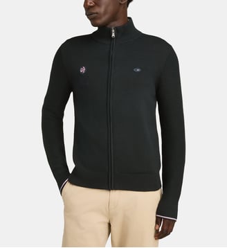 Cardigan zippé R France - Eden Park - Bleu marine