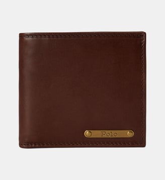 Portefeuille en cuir tanné - Polo Ralph Lauren - Marron