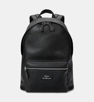 Sac à dos en cuir signature - Polo Ralph Lauren - Black