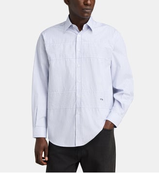Chemise ample à manches longues - Arte - Bleu et blanc