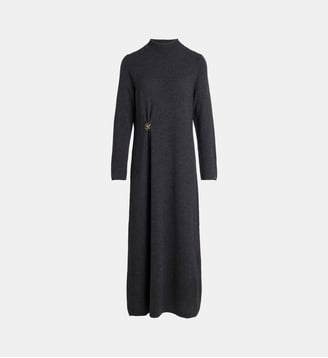 Robe longue Soft Wool Jersey - Tommy Hilfiger - Gris foncé