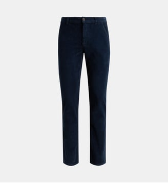 Pantalon chino velours milleraies - Armor-Lux - Bleu marine
