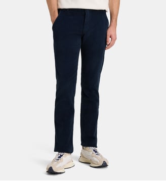 Pantalon chino velours milleraies - Armor-Lux - Bleu marine
