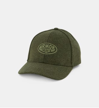 Casquette en flanelle à logo - Armor-Lux - Olive