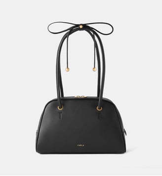 Sac à main dôme Poppy en cuir - Furla - Noir