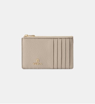 Porte-cartes zippé Camélia en cuir - Furla - Gris