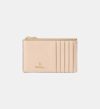 Porte-cartes zippé Camélia en cuir - Furla - Beige