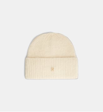 Bonnet en maille monogramme  - Tommy Hilfiger - Beige clair