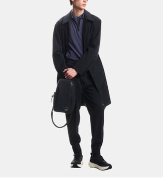 Trench doit fermeture bouton pression - Emporio Armani - Bleu marine