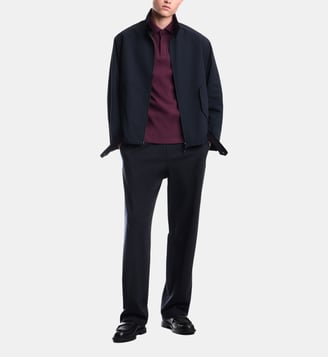 Polo droit en coton - Emporio Armani - Bordeaux