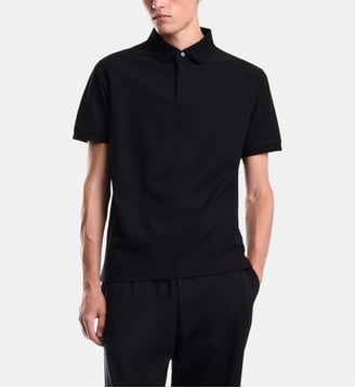 Polo droit en coton - Emporio Armani - Noir