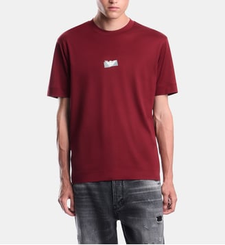 T-shirt droit signature - Emporio Armani - Merlot