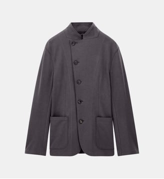 Blazer droit fermeture boutonnée en coton mélangé - Emporio Armani - Magnet