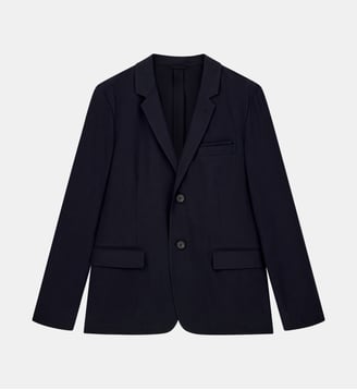 Blazer droit fermeture boutonnée - Emporio Armani - Bleu marine