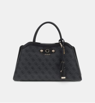 Sac à main Lindsey monogramme - Guess - Gris foncé