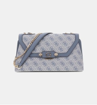 Sac à main Lindsey monogramme - Guess - Bleu