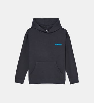 Hoodie ample coton imprimé fantaisie signature - Element - Noir