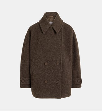 Manteau droit Scott en laine vierge - By Bar Amsterdam - Marron