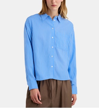 Chemise fluide Lise rayures  - By Bar Amsterdam - Bleu azur