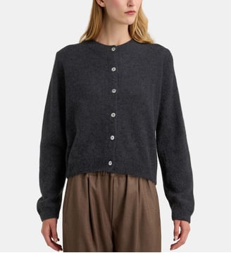 Cardigan Cleo alpaga et laine - By Bar Amsterdam - Gris foncé