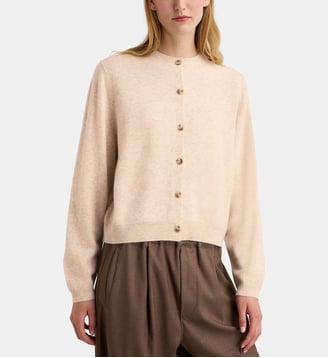 Cardigan Cleo laine mérinos - By Bar Amsterdam - Beige clair