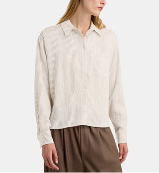 Chemise fluide Lise rayures - By Bar Amsterdam - Beige et noir
