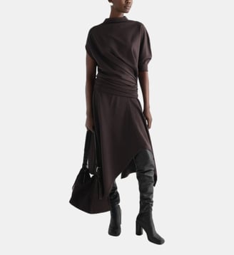 Robe longue Twisted en laine mélangée - Lemaire - Marron